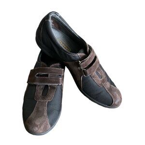 Munro American Sport JOLIET Suede Mesh Flats 8.5N Brown 111B